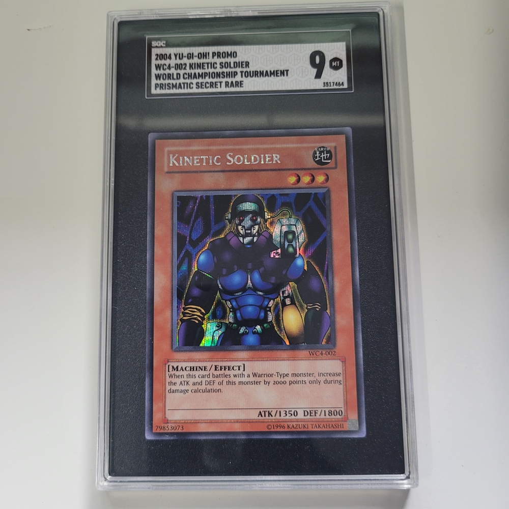 Yugioh SGC 9 MINT 2004 Kinetic Soldier WC4-002 Prismatic Secret Rare Promo